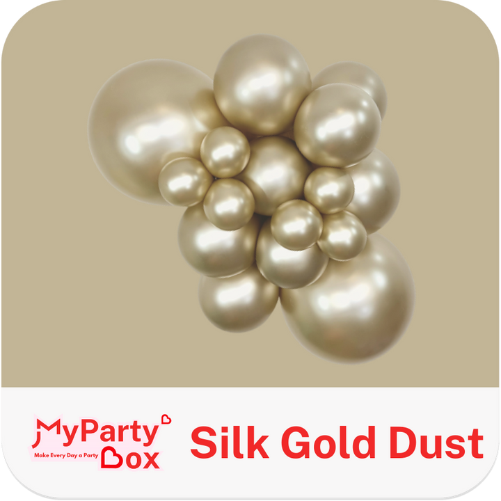 Sempertex Silk Gold Dust Latex Balloon Cluster