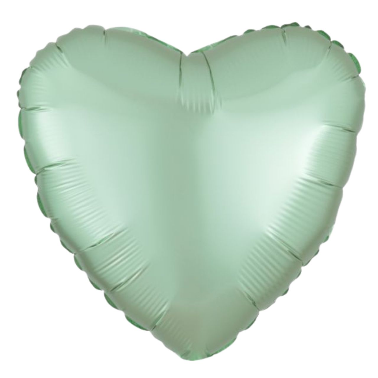 Anagram Satin Luxe Mint Green Heart Foil Balloon
