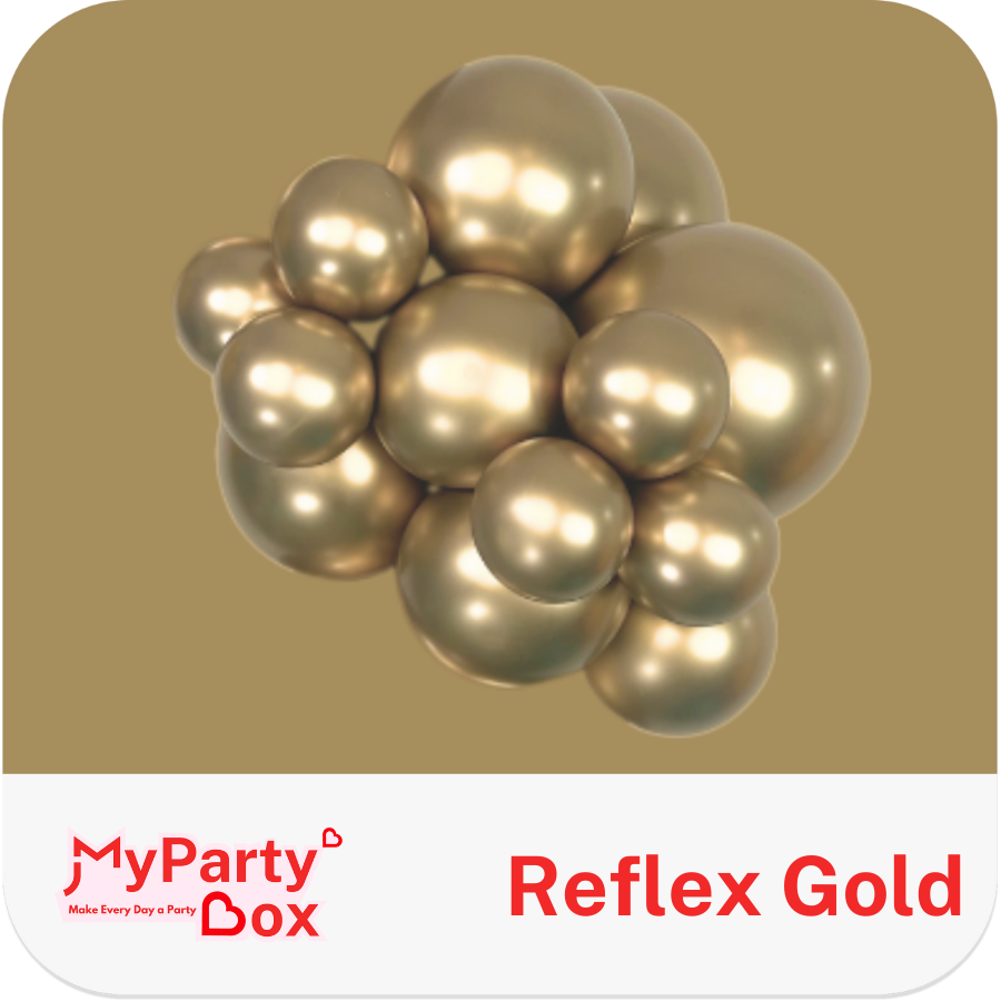 Sempertex Reflex Gold Latex Balloon  Cluster