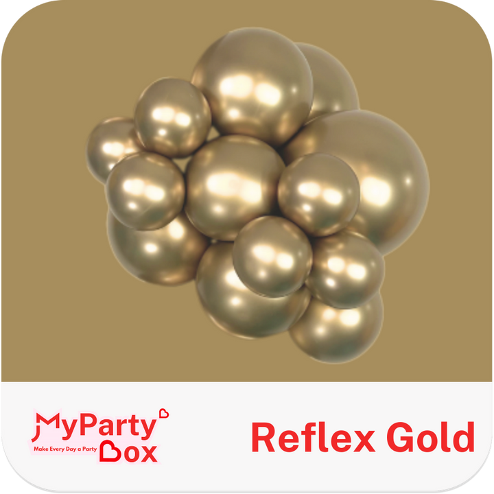 Sempertex Reflex Gold Latex Balloon  Cluster