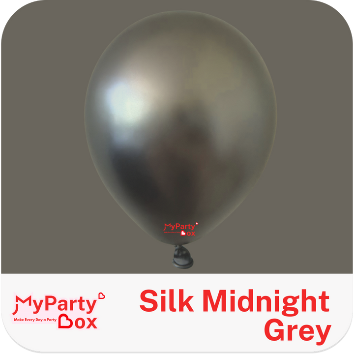 Sempertex Silk Midnight Grey Latex Balloon Color Chart