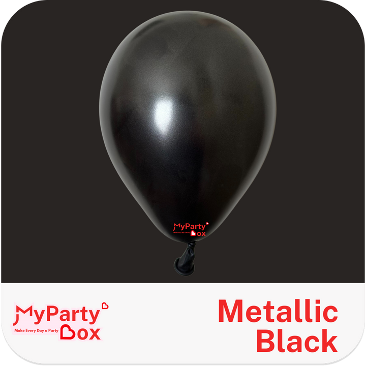 Sempertex Metallic Black latex Balloon Color Chart