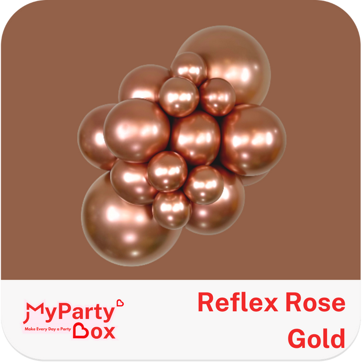 Sempertex Reflex Rose Gold Latex Balloon  Cluster