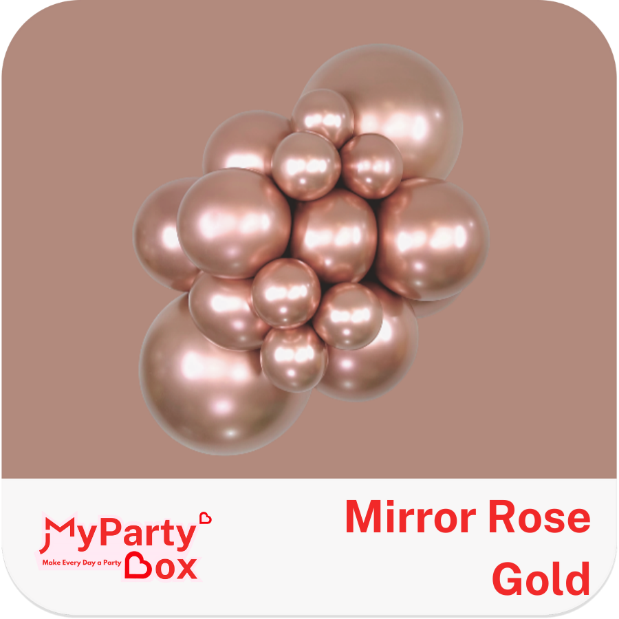 18" (45cm) Mirror Rose Gold Large Latex Balloon