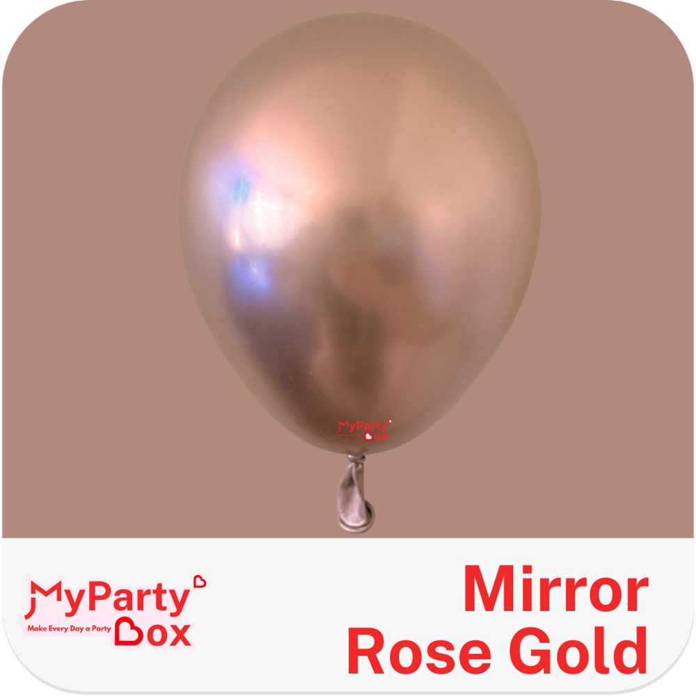 18" (45cm) Mirror Rose Gold Large Latex Balloon