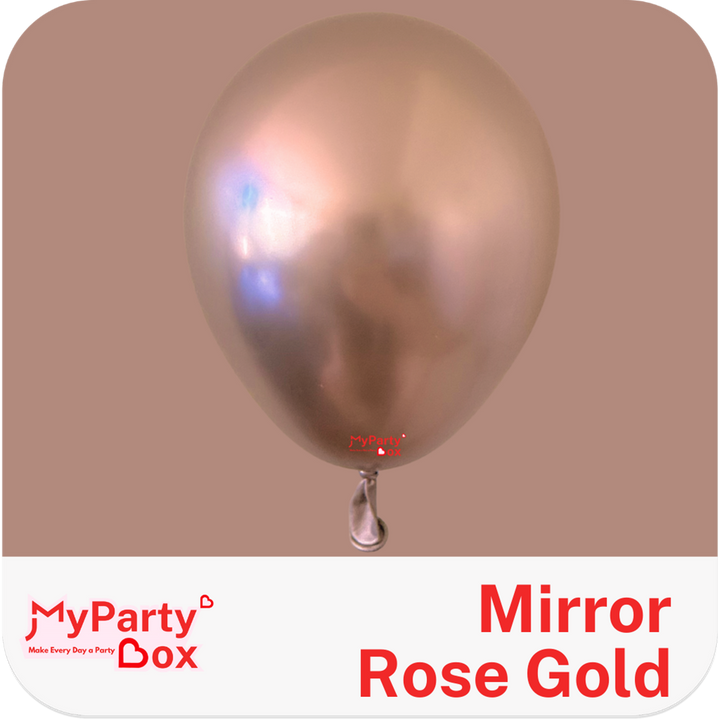 18" (45cm) Mirror Rose Gold Large Latex Balloon