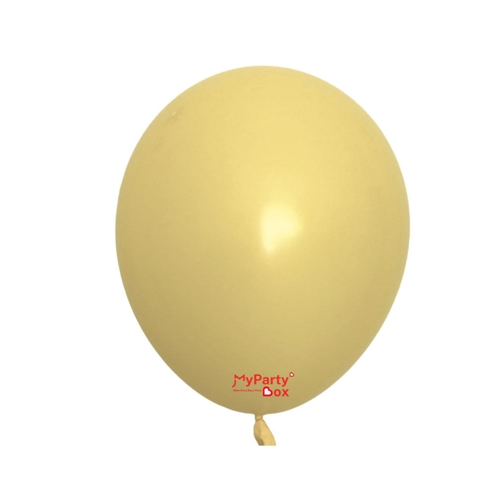 Gold balloon with 'My Party Box' logo on a white background