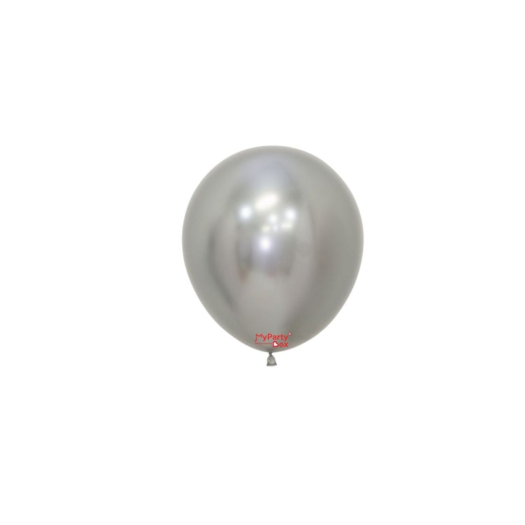 Sempertex Reflex Silver Latex Balloon Mini Size 5"(12cm)