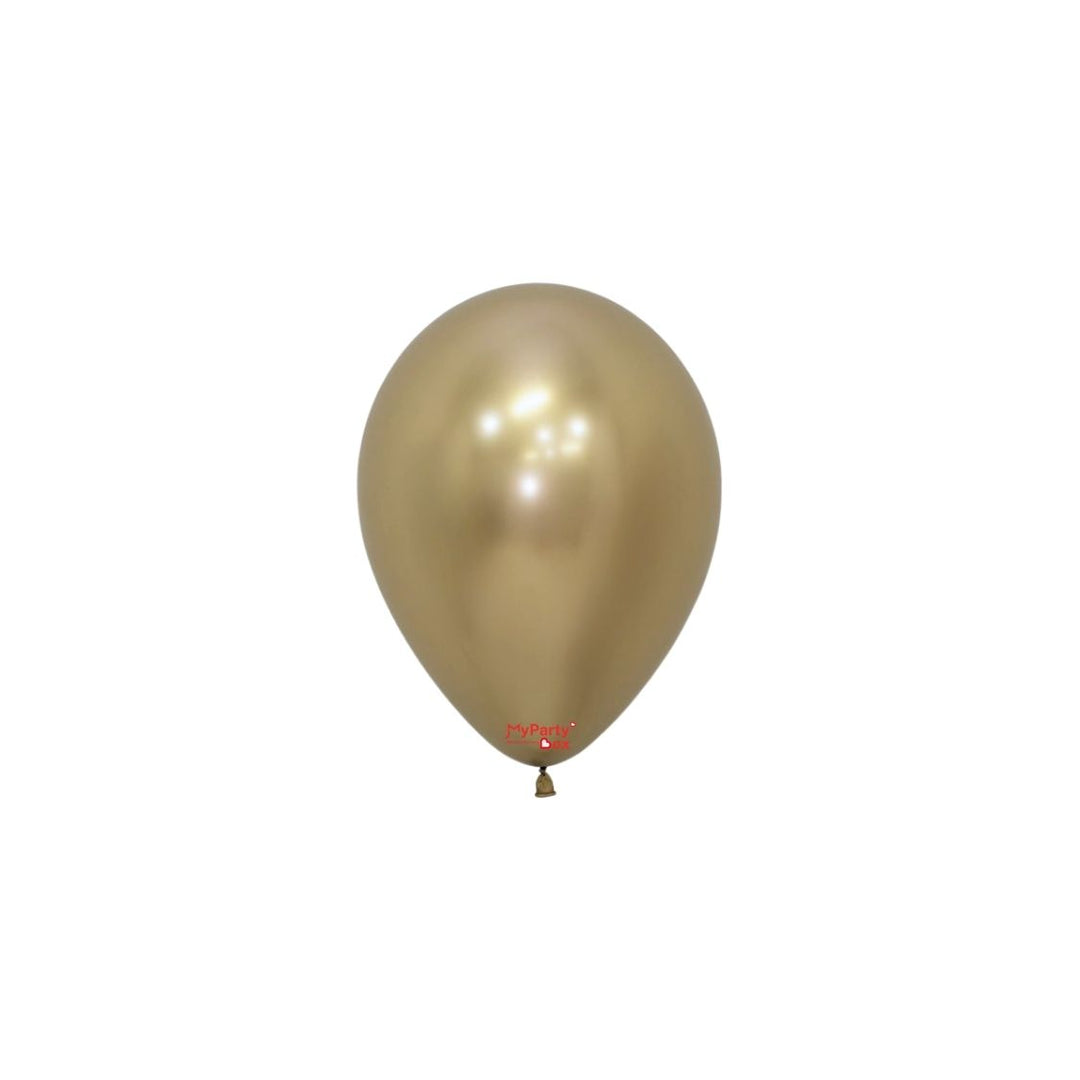 Sempertex Reflex Gold Latex Balloon Mini Size 5"(12cm)