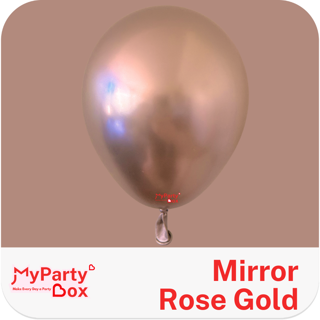 Kalisan Mirror Rose Gold Latex Balloon Color Chart