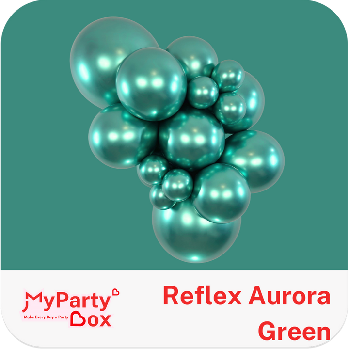 Sempertex Reflex Aurora Green Latex Balloon Cluster