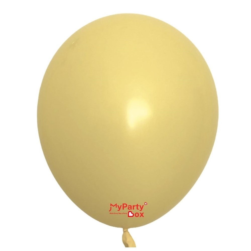 Gold balloon with 'My Party Box' logo on a white background