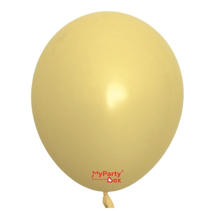 Gold balloon with 'My Party Box' logo on a white background