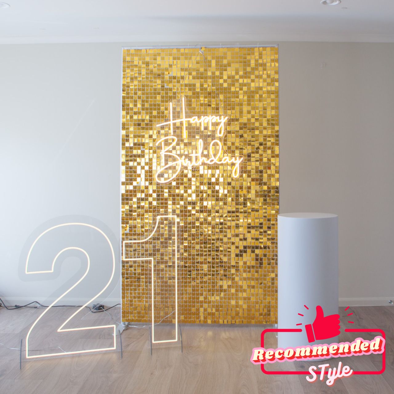Mirror gold shimmer wall - medium