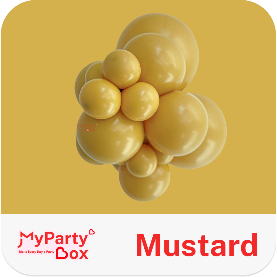 Tuftex Mustard Latex Balloon Cluster