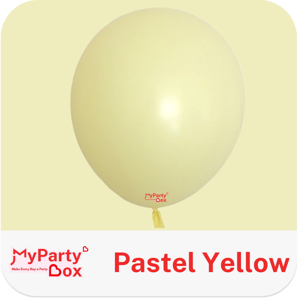 Sempertex Pastel Yellow Latex Balloon Color Chart