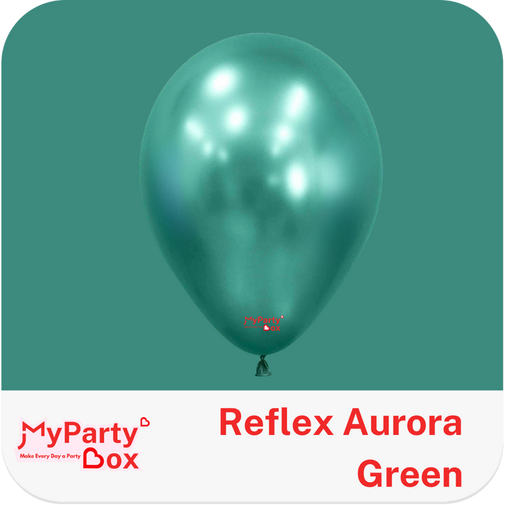 Sempertex Reflex Aurora Green Latex Balloon Color Chart