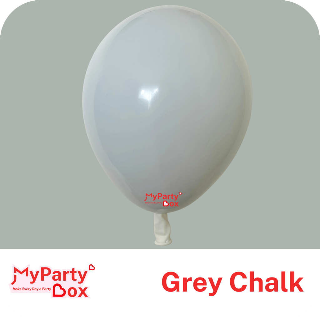 Grey Chalk Double Stuffed Latex Balloon