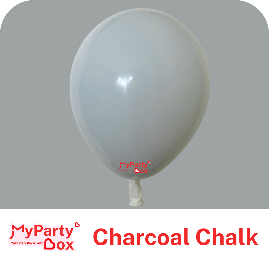 Charcoal chalk Double Stuffed Latex Balloon