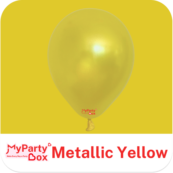 Sempertex Metallic Yellow Latex Balloon Color Chart