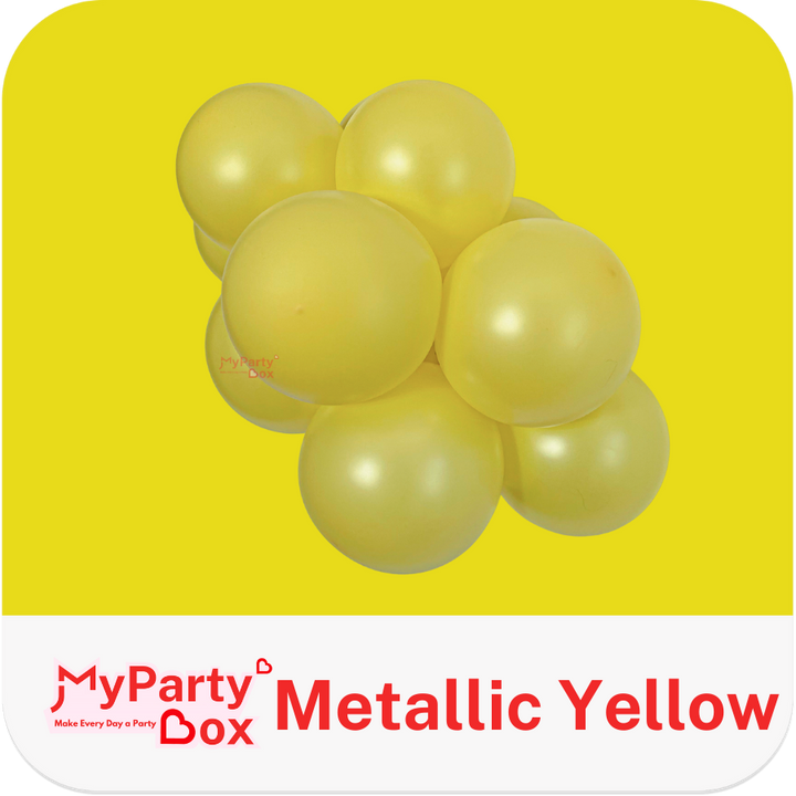 Sempertex Metallic Yellow Latex Balloon Cluster