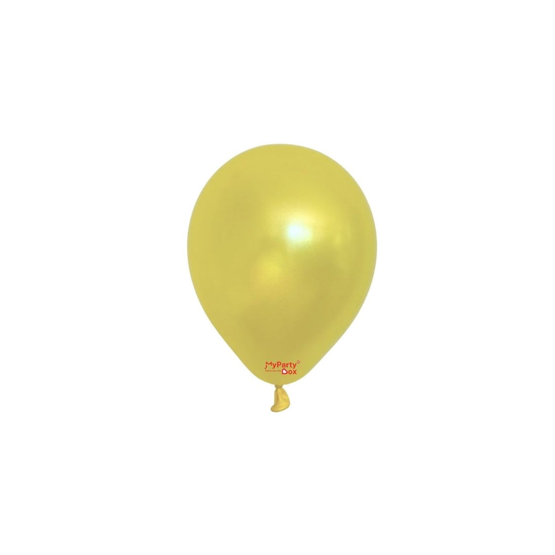 Sempertex Metallic Yellow Latex Balloon Mini Size 5"(12cm)