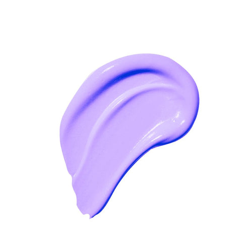 Purple cream smear on white background.