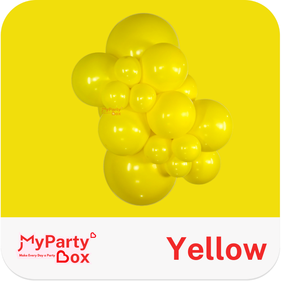 Sempertex Yellow Latex Balloon Cluster