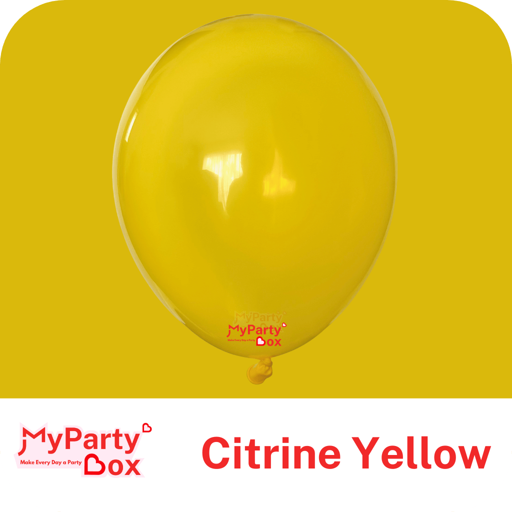 11" (28cm) Jewel Citrine Yellow Latex Balloon