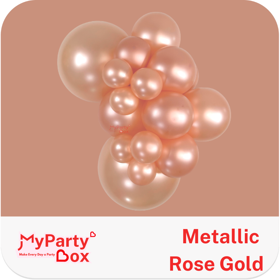 Sempertex Metallic Rose Gold Latex Balloon Cluster