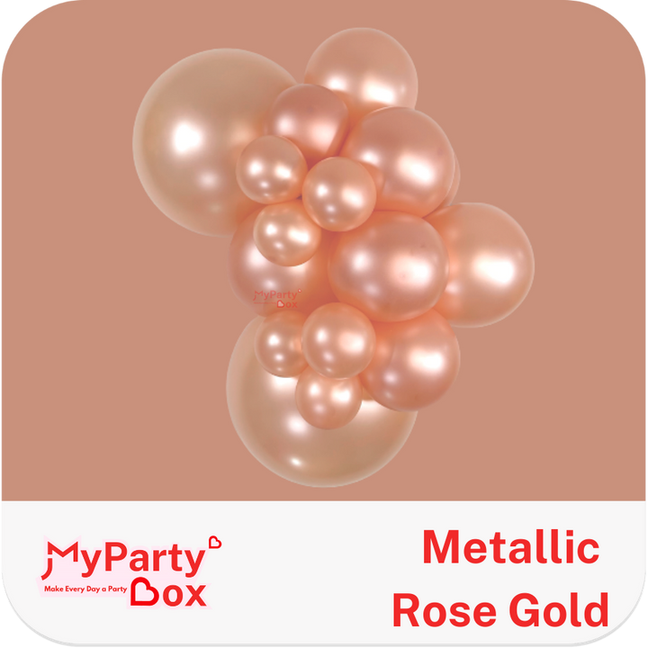 Sempertex Metallic Rose Gold Latex Balloon Cluster