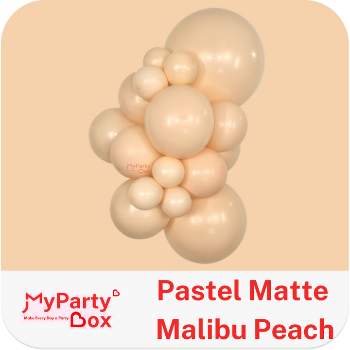 Sempertex Pastel Matte Malibu Peach Latex Balloon Cluster