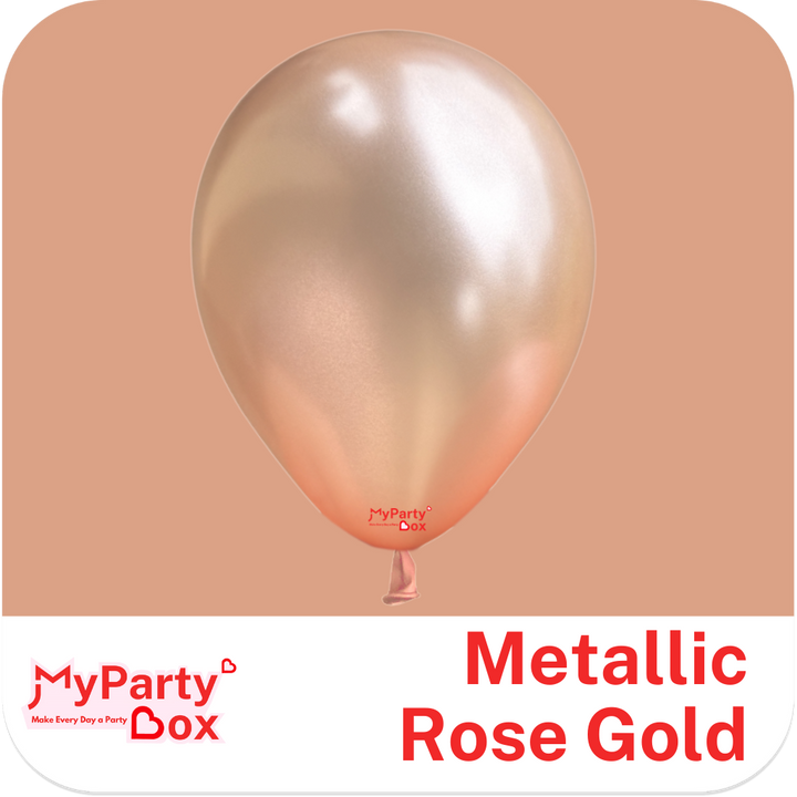 Sempertex Metallic Rose Gold Latex Balloon Color Chart