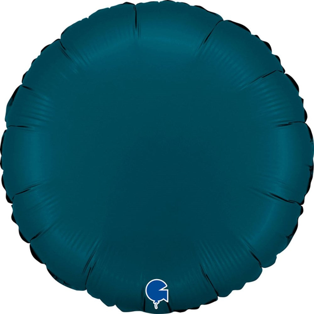 Satin Petrol Blue Foil Balloon