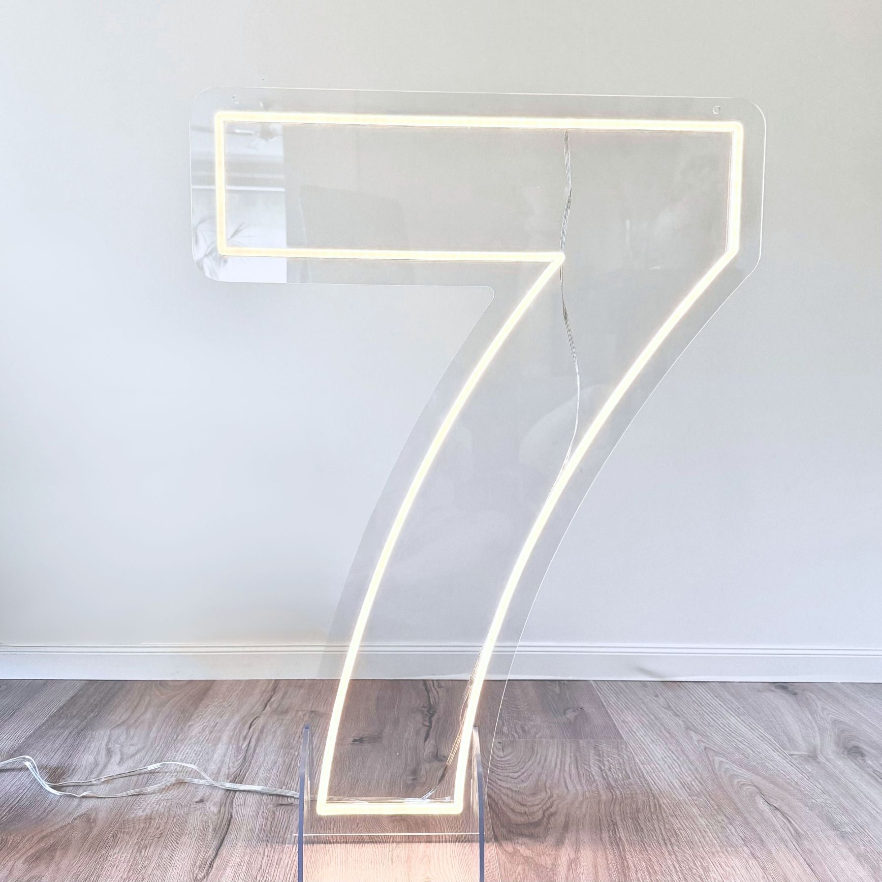 Number 7 Neon Light l Marque Number Birthday Party Decoration Hire ...