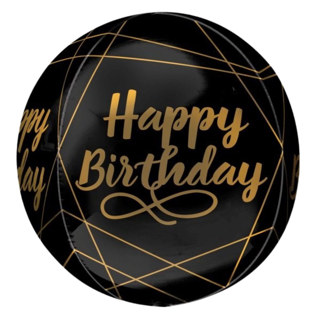 Elegant Happy Birthday Orbz Balloon