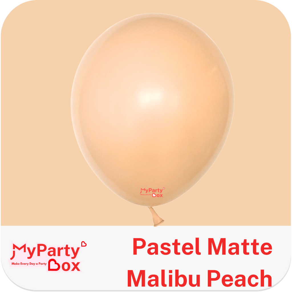 Sempertex Pastel Matte Malibu Peach Latex Balloon Color Chart