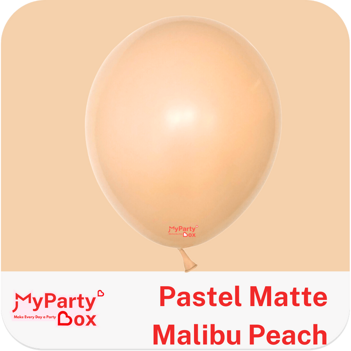 Sempertex Pastel Matte Malibu Peach Latex Balloon Color Chart