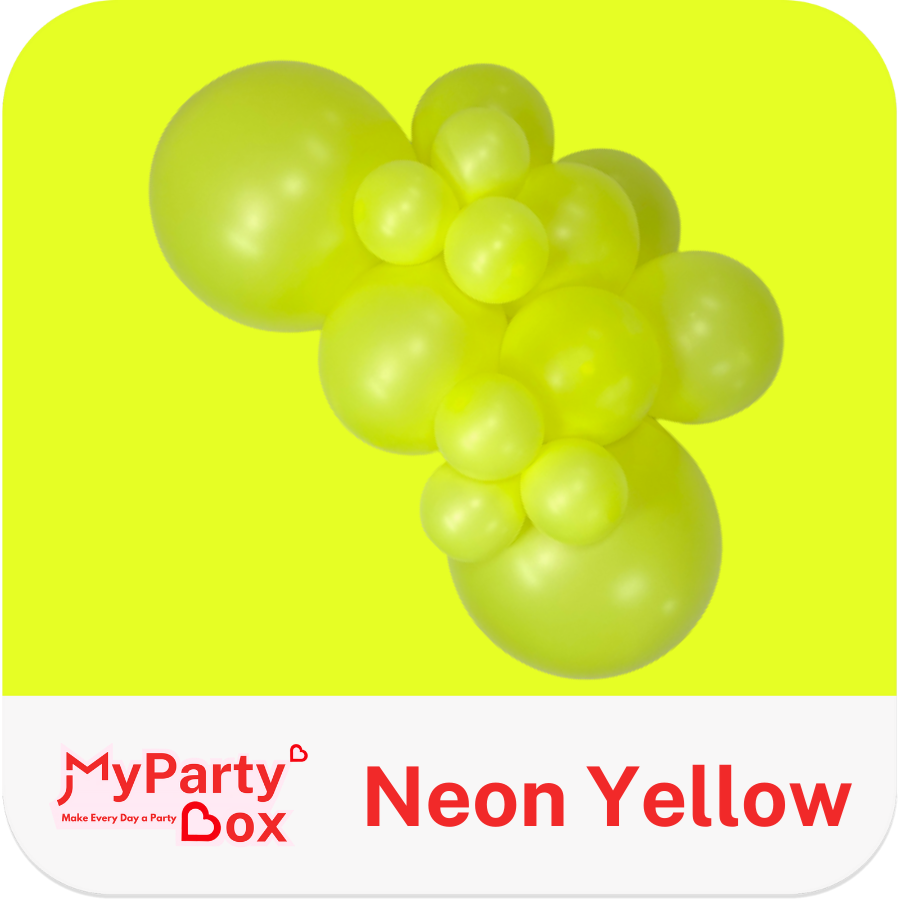 Neon Yellow Latex Balloon in cluster shape