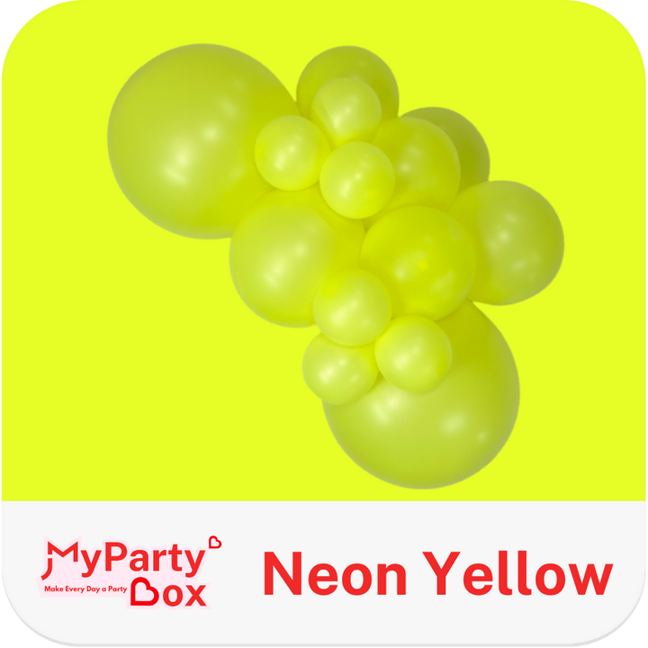 Neon Yellow Latex Balloon in cluster shape