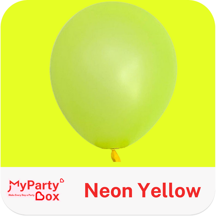 12" (30cm) Neon Yellow Regular Latex Balloon