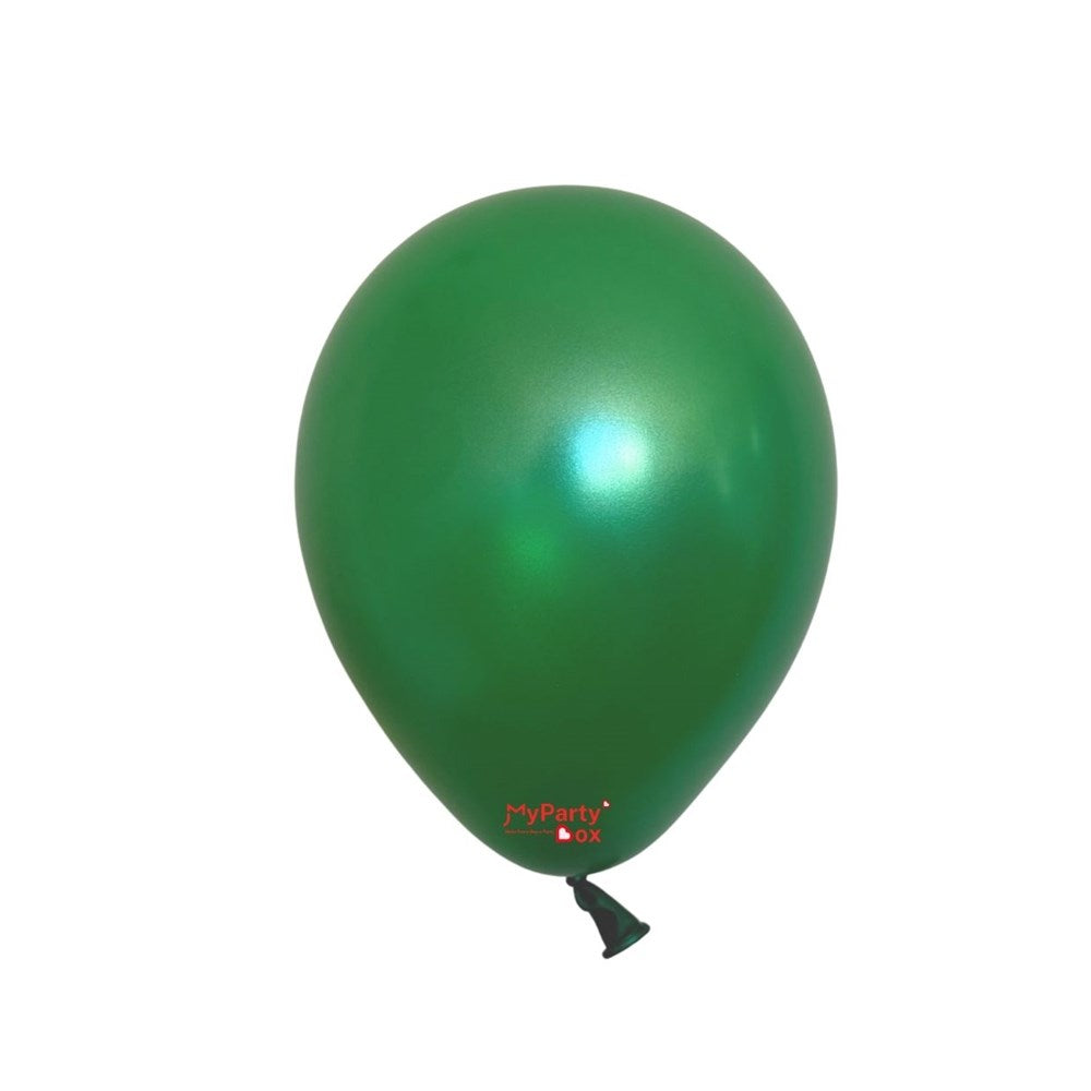 12" (30cm) Metallic Green Regular Latex Balloon 