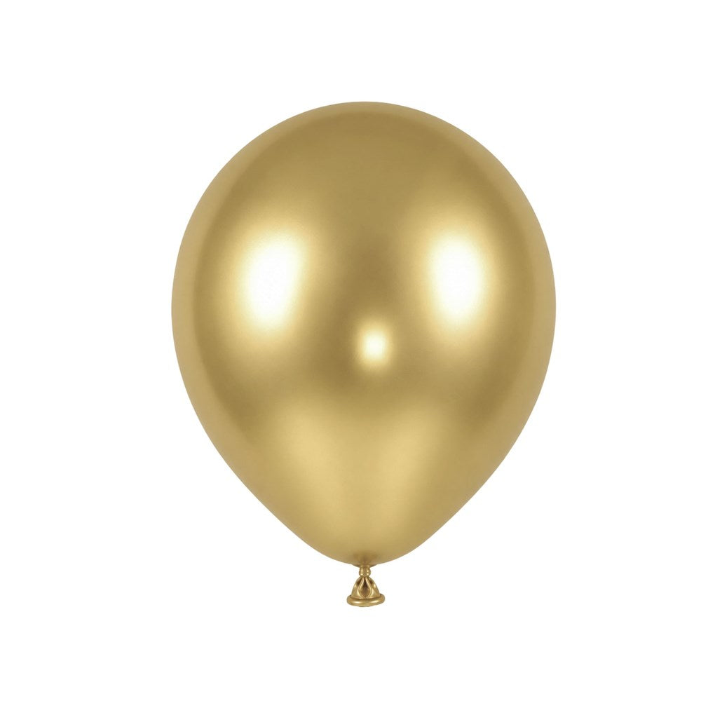 Metallic Gold balloon on a white background