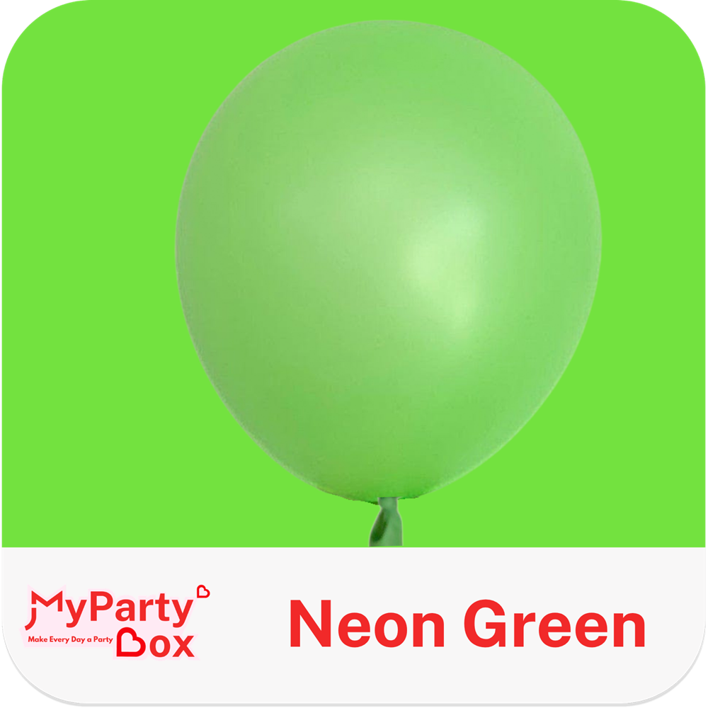 5" (12cm) Neon Green Mini Latex Balloon