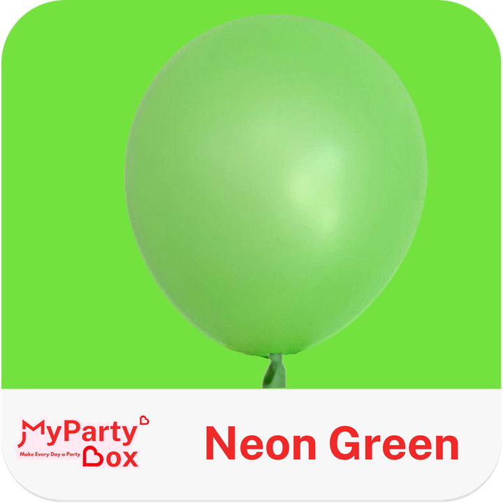 5" (12cm) Neon Green Mini Latex Balloon