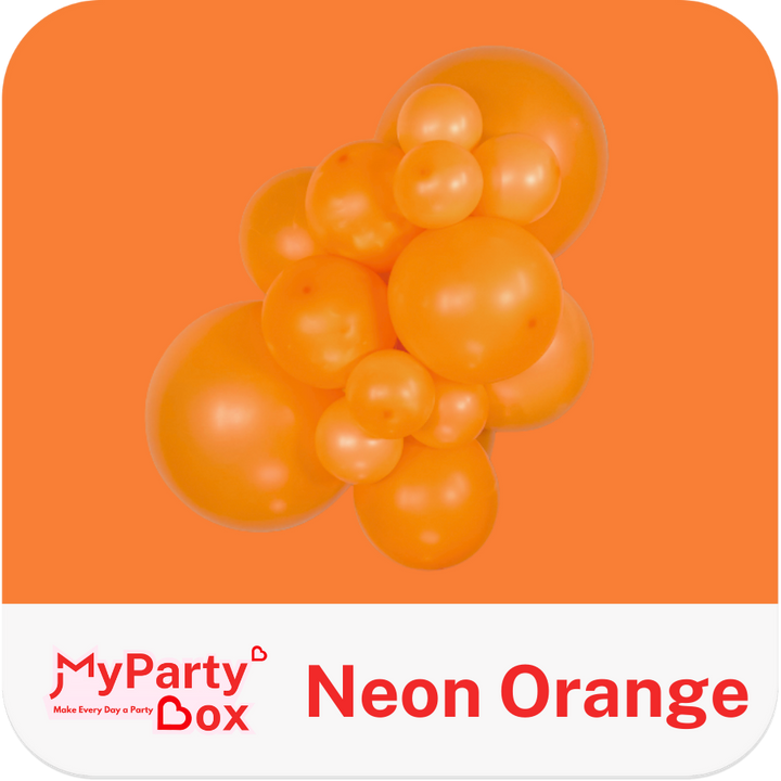 Neon Orange Latex Balloon in cluster shape