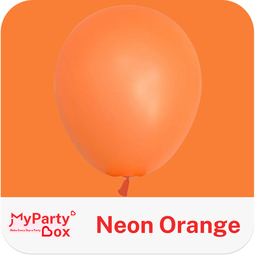 5" (12cm) Neon Orange Mini Latex Balloon