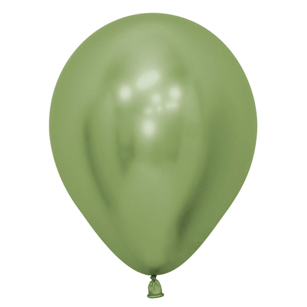 12" (12cm) Reflex Lime Green Regular Latex Balloon