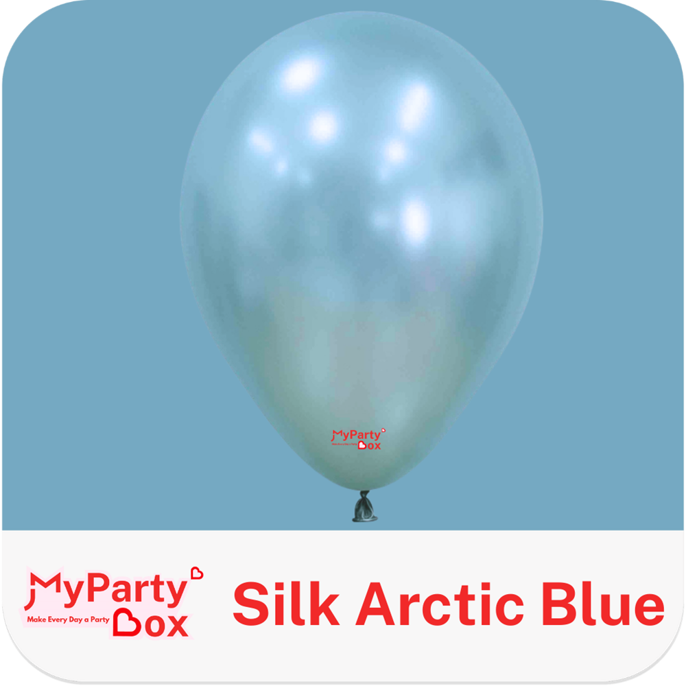 Pearl light blue balloon in a blue color chart