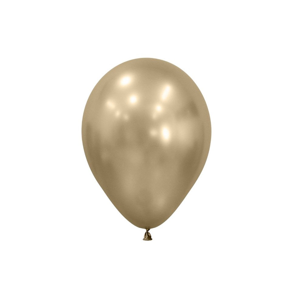 5" (12cm) Silk Gold Dust  Mini Latex Balloon